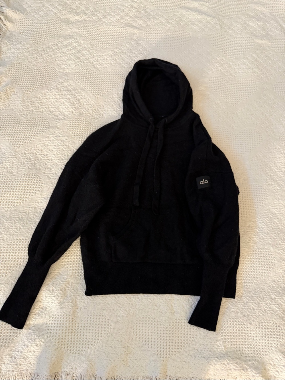 ALO Yoga wool Black Women's Pullover Hoodie
